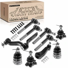 10 Pcs Front Idler Arm & Pitman Arm Tie Rod End & Ball Joint
