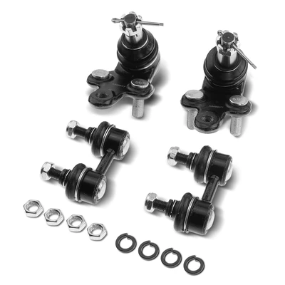 4 Pcs Front Sway Bar Link & Ball Joint