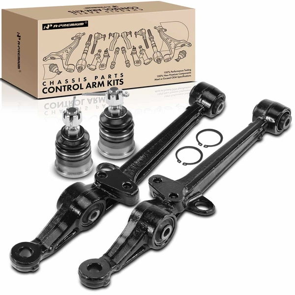 1994-1997 Honda Accord A Set of 4 Control Arm and Ball Joint Kit Front Side A-Premium APCA2141