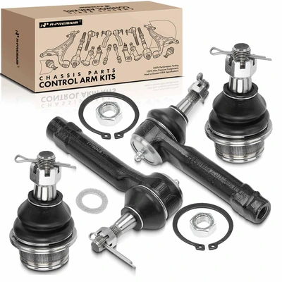 4 Pcs Front Tie Rod End with Ball Joint