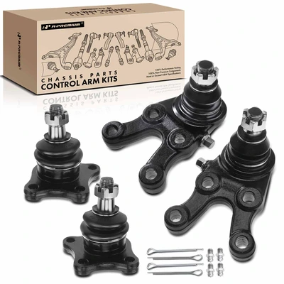 4 Pcs Front Lower & Upper Ball Joint