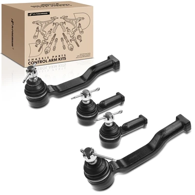 4 Pcs Front Inner & Outer Tie Rod Ends