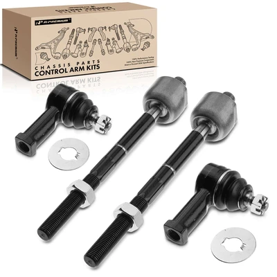 4 Pcs Inner & Outer Tie Rod End