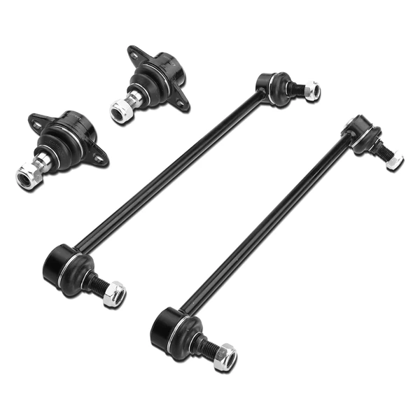 A Set of 4 Ball Joint and Sway Bar Link Kit Front Side A-Premium APCA2154