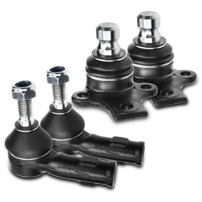 4 Pcs Outer Tie Rod End with Front Ball Joints