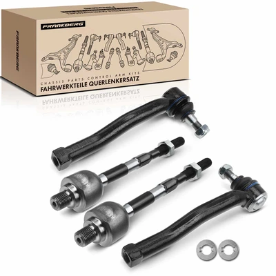 4 Pcs Inner & Outer Tie Rod End