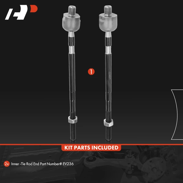 2 Pcs Front Inner Tie Rod End for Dodge 2000 GTX Mitsubishi Eclipse Galant Eagle