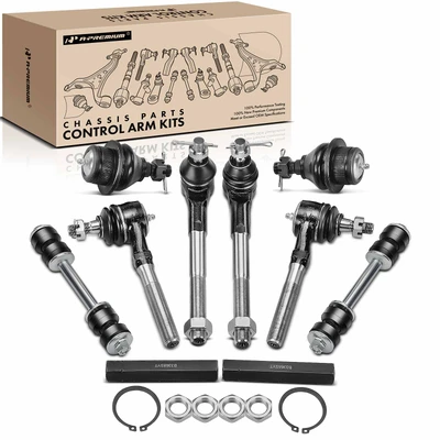 10 Pcs Front Stabilizer Bar Link & Inner Outer Tie Rod End Kit