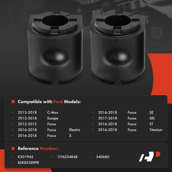 2-Pc Suspension Stabilizer Bar Bushing Kit, Front To Frame A-Premium APCA9569