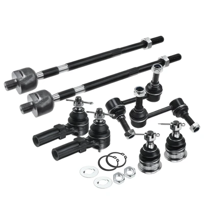 8 Pcs Front Stabilizer Bar End Link Ball Joint Tie Rod Ends