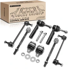 2007-2017 Jeep Patriot A Set of 8 Ball Joint Sway Bar Link and Tie Rod End Kit Front Side A-Premium APCA2271