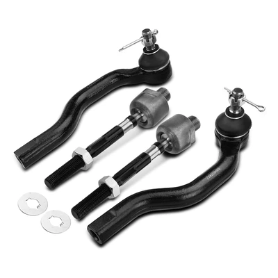 4 Pcs Inner & Outer Tie Rod Ends with Ball joints