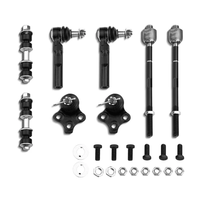 8 Pcs Front Stabilizer Bar Link with Ball Joint Tie Rod End