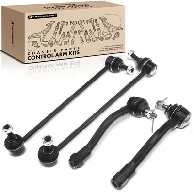 4 Pcs Front Tie Rod End & Stabilizer Bar End Link