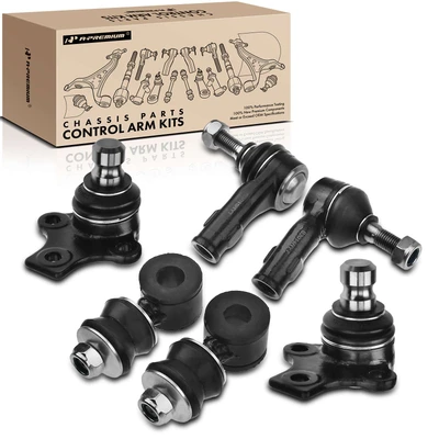6 Pcs Front Stabilizer Bar Link Tie Rod End Ball Joint