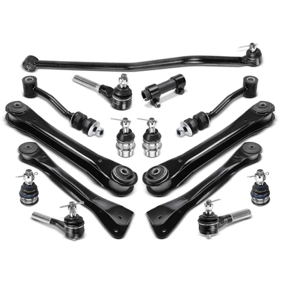 15 Pcs Control Arm & Sway Bar Link & Tie Rod End Kit