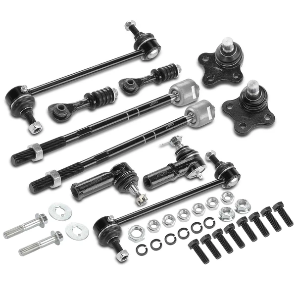 A Set of 10 Ball Joint Sway Bar Link and Tie Rod End Kit Front & Rear A-Premium APCA2300