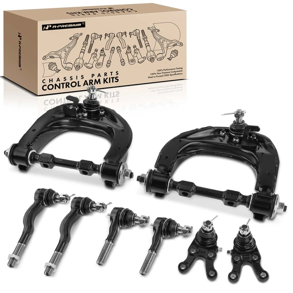 A Set of 8 Control Arm Ball Joint and Tie Rod End Kit Front Side A-Premium APCA2302