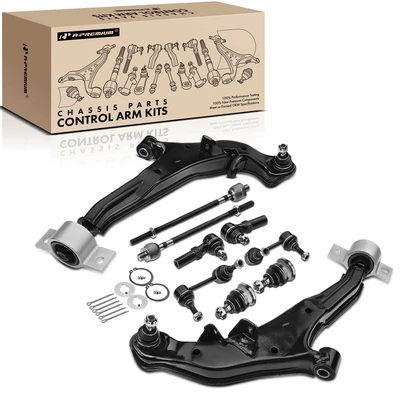 10 Pcs Front Control Arm with Ball Joint Stabilizer Bar Link