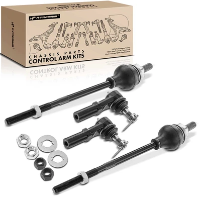 4 Pcs Front Inner & Outer Tie Rod End