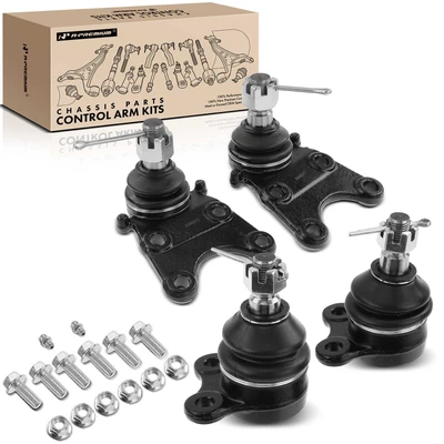 4 Pcs Front Lower & Upper Ball Joint