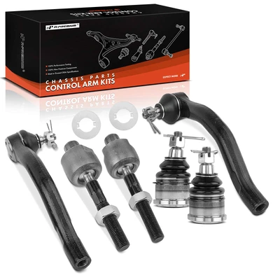 6 Pcs Inner & Outer Tie Rod End & Ball Joint