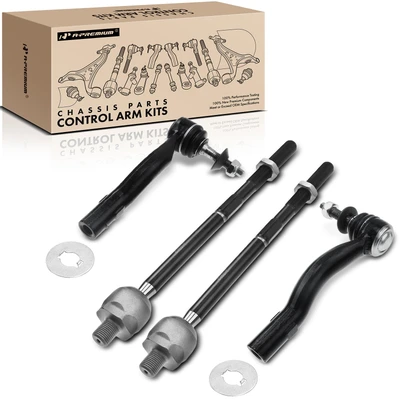 4 Pcs Inner & Outer Tie Rod End
