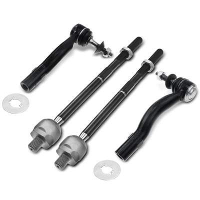 4 Pcs Inner & Outer Tie Rod End