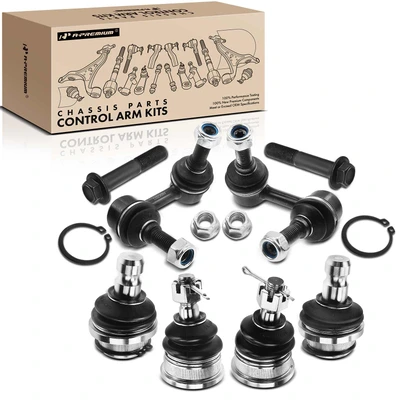 6 Pcs Front Stabilizer Bar Link & Ball Joint