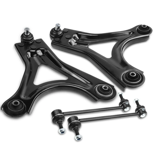 A Set of 4 Control Arm and Sway Bar Link Kit Front Side A-Premium APCA2382