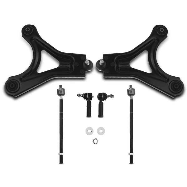 1999-2002 Mercury Cougar A Set of 6 Control Arm and Tie Rod End Kit Front Side A-Premium APCA2383