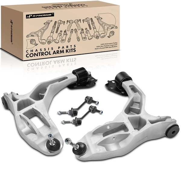 2003-2006 Mercury Grand Marquis A Set of 4 Control Arm and Sway Bar Link Kit Front Side A-Premium APCA2389