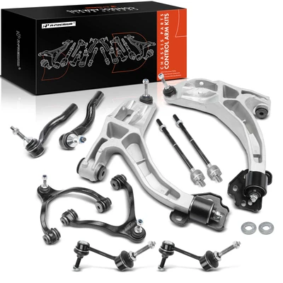 10 Pcs Control Arm with Ball Joint & Tie Rod End & Sway Bar Link