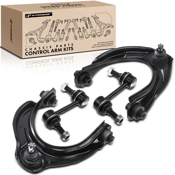 A Set of 4 Control Arm and Sway Bar Link Kit Front Side A-Premium APCA2400