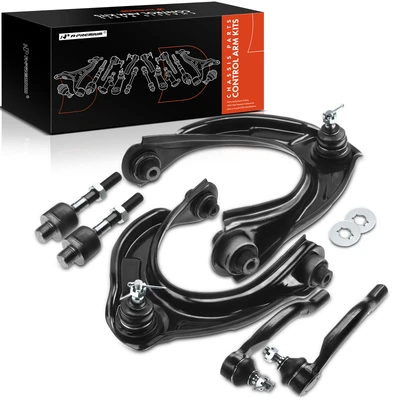 2008-2012 Honda Accord A Set of 6 Control Arm and Tie Rod End Kit Front Side A-Premium APCA2403
