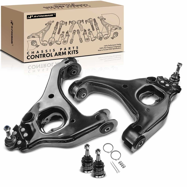 1999-2006 GMC Sierra 1500 A Set of 4 Control Arm and Ball Joint Kit Front Side A-Premium APCA2407