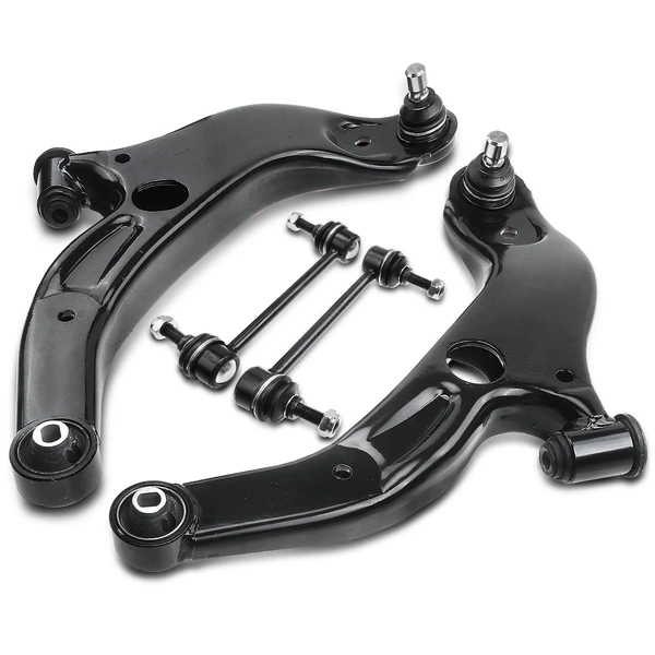 A Set of 4 Control Arm and Sway Bar Link Kit Front Lower A-Premium APCA2415