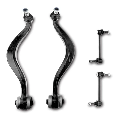 4 Pcs Front Control Arm with Ball Joint & Stabilizer Bar Link
