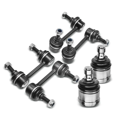 6 Pcs Front and Rear Suspension Stabilizer Bar Link