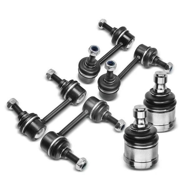 A Set of 6 Ball Joint and Sway Bar Link Kit Front & Rear A-Premium APCA2448
