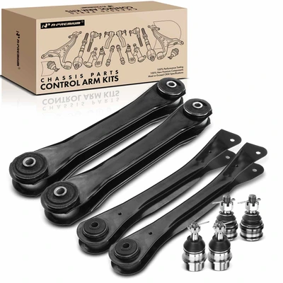 8 Pcs Front Lower & Upper Control Arm with Ball Joint