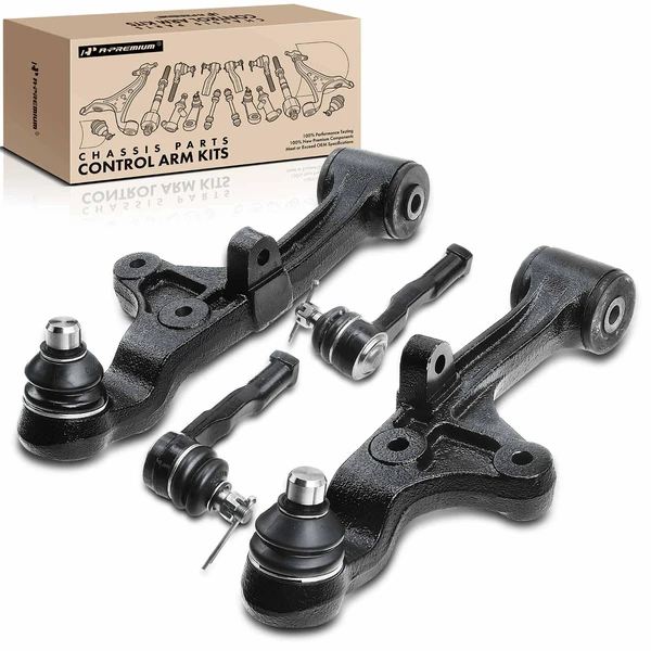A Set of 4 Control Arm and Tie Rod End Kit Front Side A-Premium APCA2461