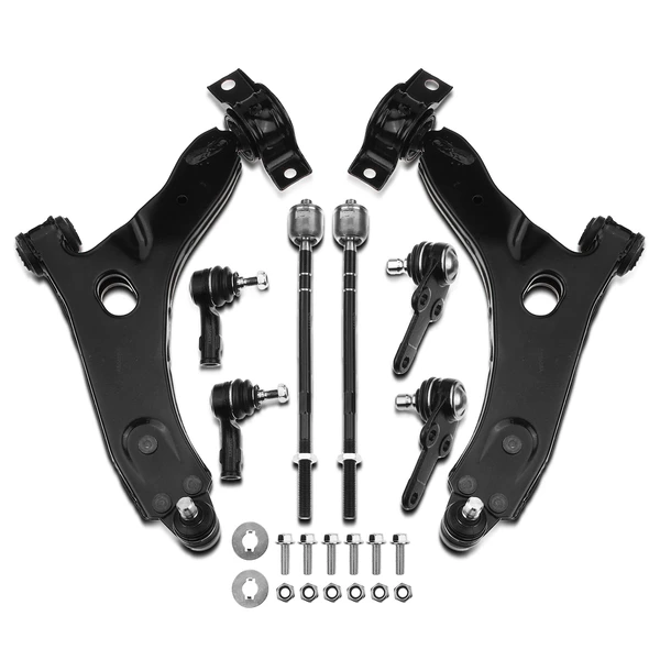 A Set of 8 Control Arm Ball Joint and Tie Rod End Kit Front Lower A-Premium APCA2468