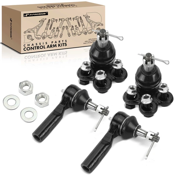 A Set of 4 Ball Joint and Tie Rod End Kit Front Side A-Premium APCA2487