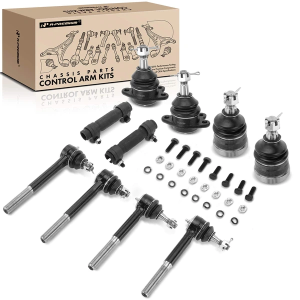 1988-2000 GMC C2500 A Set of 10 Ball Joint Tie Rod End and Adjusting Sleeve Kit Front Inner & Outer A-Premium APCA2499