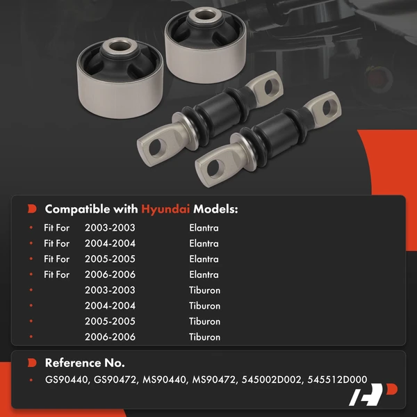 4-Pc Control Arm Bushing, Front Side A-Premium APCA9964