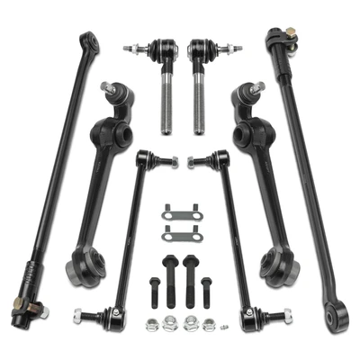 8 Pcs Control Arm with Ball Joint & Sway Bar Link & Tie Rod End