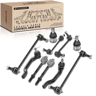 10 Pcs Sway Bar Link & Ball Joint & Tie Rod