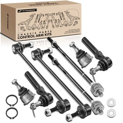 8 Pcs Front Stabilizer Bar Link Tie Rod End with Ball Joint