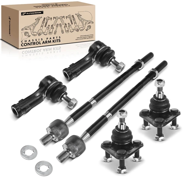A Set of 6 Ball Joint and Tie Rod End Kit Inner & Outer A-Premium APCA1898